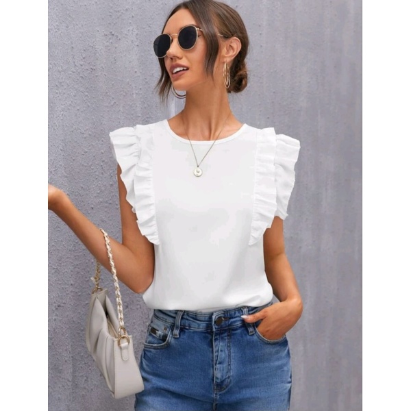 Top de espalda con abertura de ojo sisa con fruncido